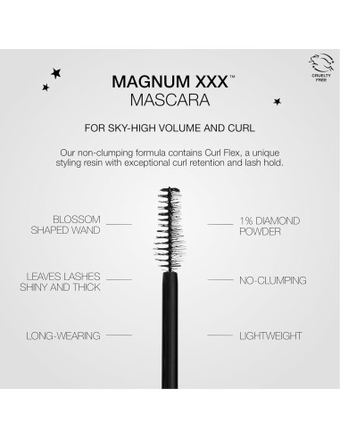 Máscara de Pestañas Stila Magnum XXX 11.83 ml Negra Voluminosa