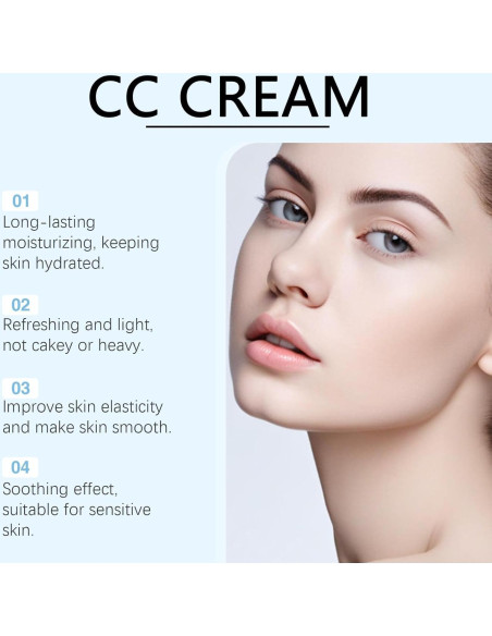 Crema CC Hidratante Qawnfy 30ml Color Oscuro para Mujeres
