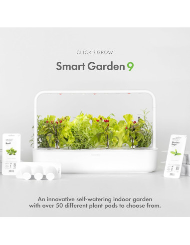 Kit Jardín Inteligente Click & Grow 9 Cápsulas Gris