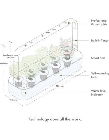 Kit Jardín Inteligente Click & Grow 9 Cápsulas Gris