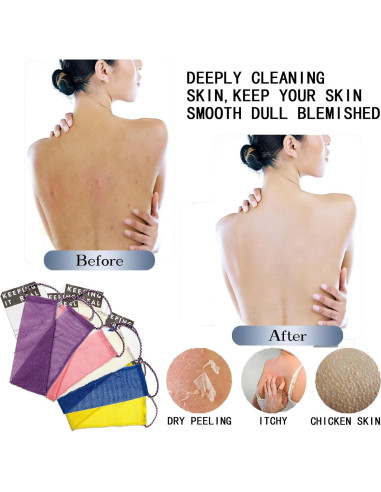 Kit de 3 Esponjas Exfoliantes de Red Africana Vootcker