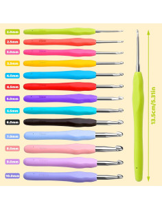 Set de Ganchillos Ergonómicos Mayboos 38 Piezas con Estuche 2