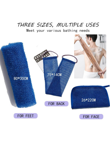 Kit de 3 Esponjas Exfoliantes de Red Africana Vootcker