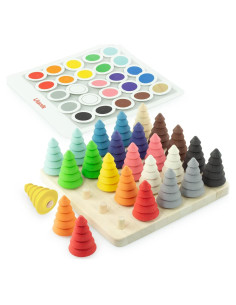 Juguete Montessori Ulanik Árboles de Madera 25 Piezas 3 Años