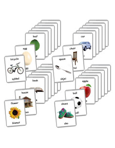 Tarjetas Didácticas Bilingües Noruego-Inglés LifeLoLo - Alfabeto