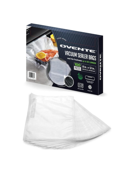 Bolsas de Sellado al Vacío OVENTE ACPSVPQ100, 100 pcs 20x30 cm