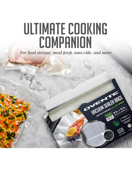 Bolsas de Sellado al Vacío OVENTE ACPSVPQ100, 100 pcs 20x30 cm