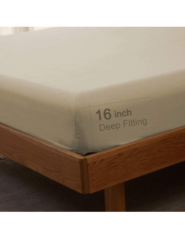 Juego de Sábanas SONORO KATE Microfibra 1800 Hilos Individual Beige