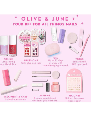 Esmalte de Uñas Olive & June AW Gris Cálido 15-Free 10 Días