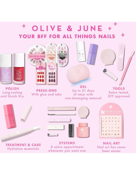 Esmalte de Uñas Olive & June AW Gris Cálido 15-Free 10 Días