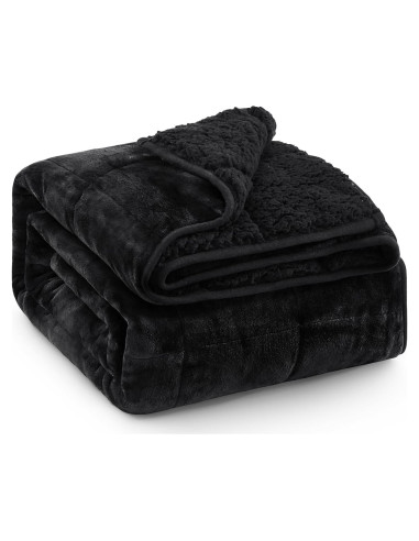 Manta con peso Eazfy Pro Sherpa 122x183 cm 5.4 kg Negra