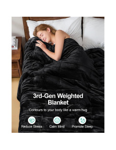 Manta con peso Eazfy Pro Sherpa 122x183 cm 5.4 kg Negra 2