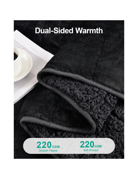 Manta con peso Eazfy Pro Sherpa 122x183 cm 5.4 kg Negra
