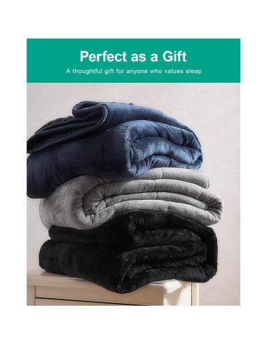 Manta con peso Eazfy Pro Sherpa 122x183 cm 5.4 kg Negra