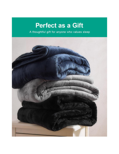 Manta con peso Eazfy Pro Sherpa 122x183 cm 5.4 kg Negra