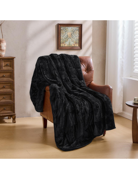 Manta con peso Eazfy Pro Sherpa 122x183 cm 5.4 kg Negra