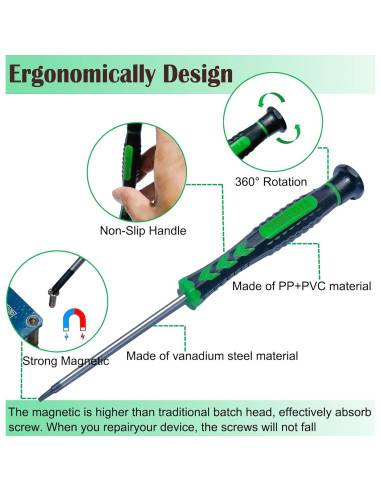 Juego de Destornilladores M-jump 6 Piezas Magnéticos Antideslizantes