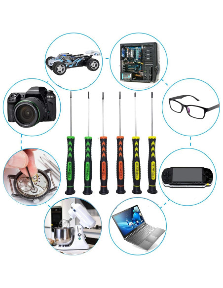 Juego de Destornilladores M-jump 6 Piezas Magnéticos Antideslizantes