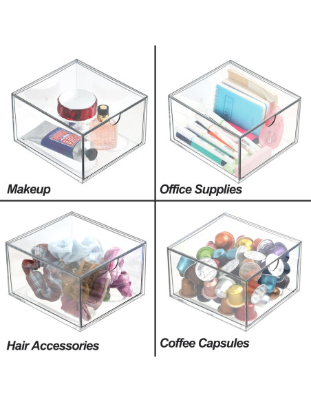 Organizador de Maquillaje Acrílico ZEXALOR 10 Cajones 16.5 cm