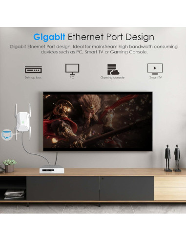 Extensor de WiFi 6 ZMISDRI M-AX05 Doble Banda 1200Mbps