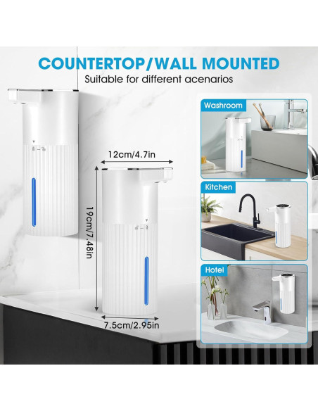 Paquete de 2 Dispensadores Automáticos de Jabón Espumoso VZZNN