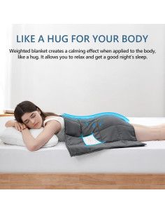 Manta con peso L'AGRATY 73.66x60.96cm 2.27kg Gris Oscuro 2