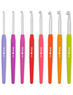 Juego de Ganchillos de Aluminio Prym 2-6mm 8 Piezas Multicolor 2