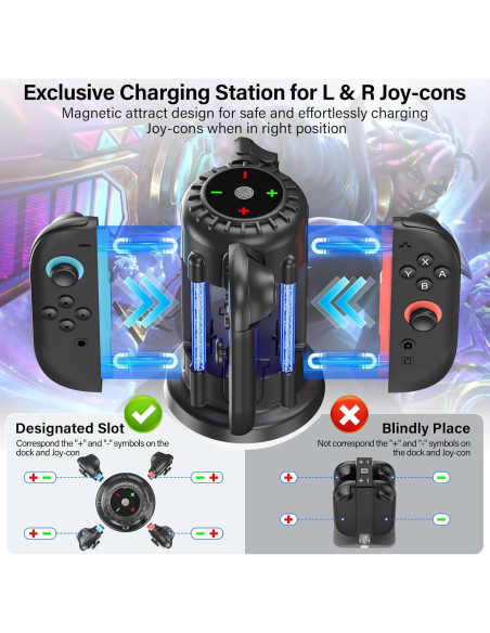 Cargador Rápido Magnético para Joy-Con Nintendo Switch 2