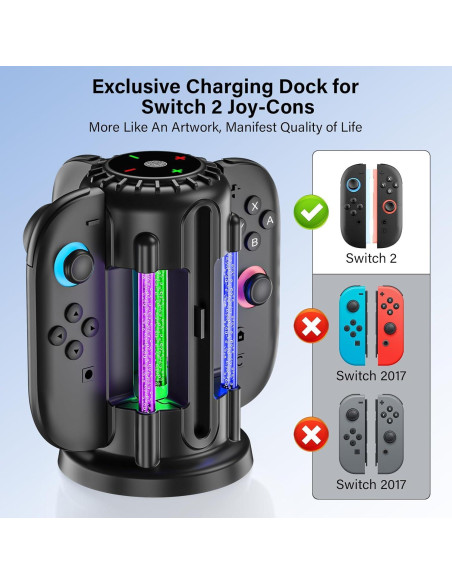 Cargador Rápido Magnético para Joy-Con Nintendo Switch 2
