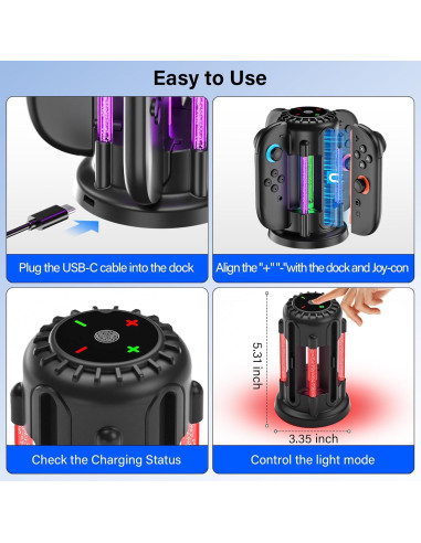 Cargador Rápido Magnético para Joy-Con Nintendo Switch 2