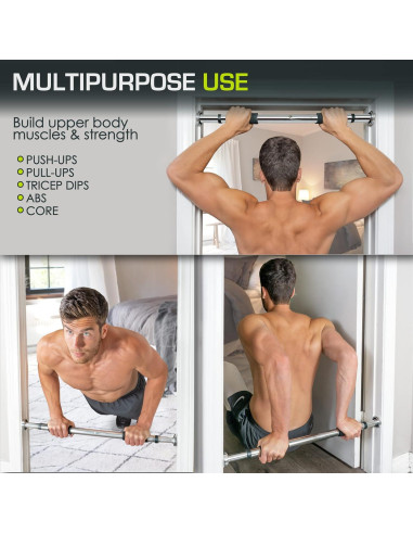 Barra de Dominadas ProsourceFit Ajustable Montaje en Puerta 100 kg