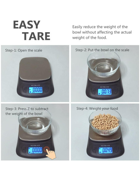 Balanza de Cocina Digital NUTRI FIT Ultra Slim 5kg Acero Inoxidable