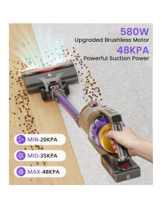 Aspiradora Inalámbrica NADALY N7 580W 48KPA 65Min Recargable 2