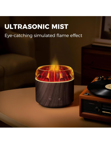 Difusor de Aroma Ultrasónico Daileeby Carbón Madera Oscura