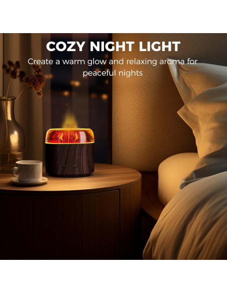 Difusor de Aroma Ultrasónico Daileeby Carbón Madera Oscura Difusor de Aroma Ultrasónico Daileeby Carbón Madera Oscura