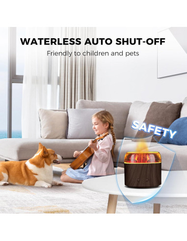 Difusor de Aroma Ultrasónico Daileeby Carbón Madera Oscura