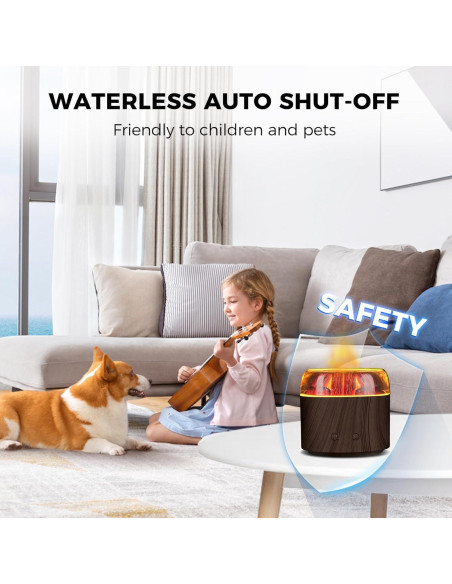 Difusor de Aroma Ultrasónico Daileeby Carbón Madera Oscura Difusor de Aroma Ultrasónico Daileeby Carbón Madera Oscura