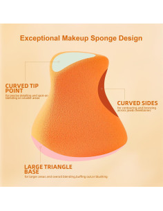 Esponjas de Maquillaje Hipoalergénicas BeautyFactor 4 Piezas 2