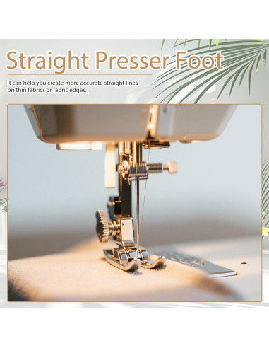 4 Pies de Máquina de Coser Tohhdov Snap-On para Puntadas