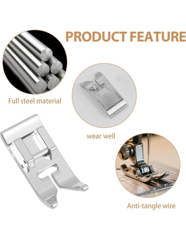 4 Pies de Máquina de Coser Tohhdov Snap-On para Puntadas