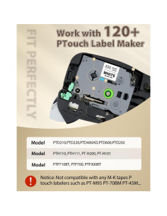 Cinta de Etiqueta Laminada 12mm Rocanza 6 Colores TZe-231 2