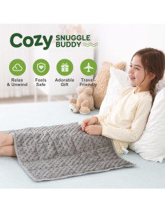 Manta con peso Sivio 0.9kg 50.8x76.2cm Gris Reversible 2