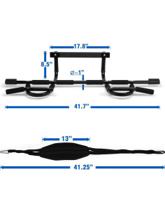 Barra de Dominadas Yes4All 7ZKK para Puerta 136 kg 2