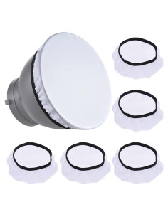 5 Piezas Difusores de Luz 18 cm Jori para Estudio Fotográfico