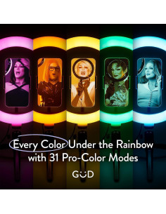 Anillo de Luz Portátil 25.4 cm The Güd Company 5 Modos 2