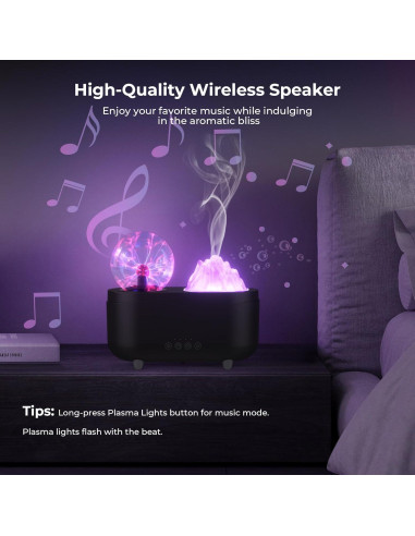 Difusor de Aceite Esencial Simfree 260ml con Altavoz y Luz LED