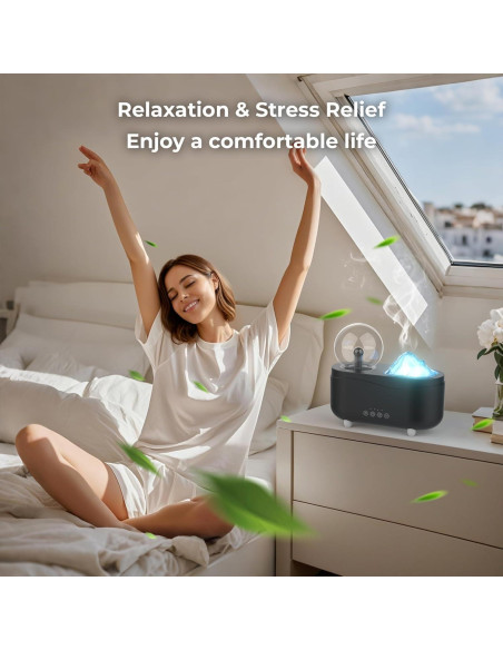 Difusor de Aceite Esencial Simfree 260ml con Altavoz y Luz LED