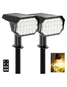 Luces Solares Brightown 2 Paquete IP67 2 en 1 Jardín