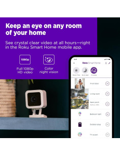 Cámara Interior Roku CS10005 1080p HD con Visión Nocturna 2