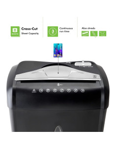 Destructora de Papel y Tarjetas Aurora AU875XZ 14L Corte en Cruz 2